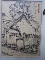 Sluisje a/d Rotte R.dam ?? Ets/Litho Informatie gevraagd, Antiek en Kunst, Ophalen of Verzenden