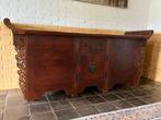 Oosterse bruine dressoir/(deken)kast, Ophalen, Oosters/landelijk, Gebruikt, Met deur(en)