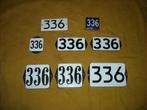 oud emaille huisnummer 336 ook 337 338 339 340 341 342 343 9, Antiek en Kunst, Antiek | Emaille, Ophalen of Verzenden