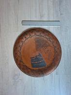 Koper plaat met egyptische afbeelding, Antiek en Kunst, Antiek | Koper en Brons, Ophalen of Verzenden