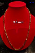 Gold plated verguld goud massieve ketting Nieuw!, Ophalen of Verzenden, Nieuw, Goud, Goud