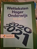 Redactieraad - Wetteksten Hoger Onderwijs 2020-2021, Ophalen of Verzenden, Zo goed als nieuw, Redactieraad