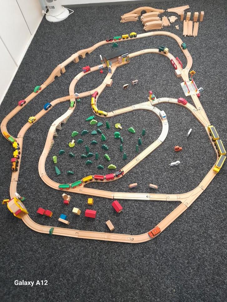 Houten treinrails, Kinderen en Baby's, Speelgoed | Speelgoedvoertuigen, Ophalen