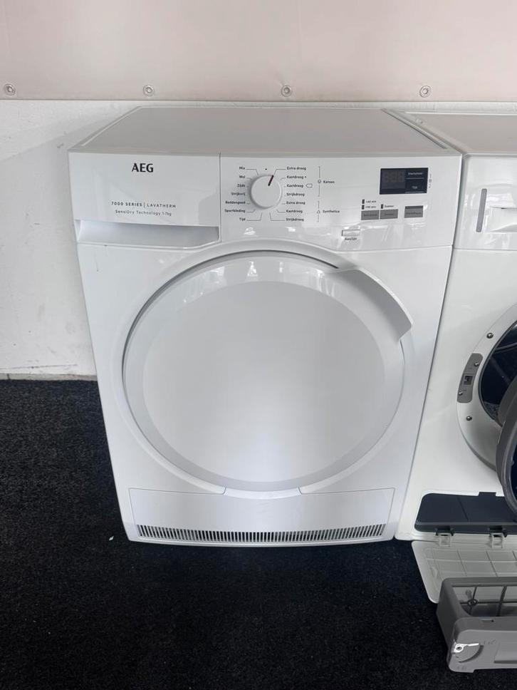 AEG WARMTEPOMPDROGER A+++ 7 KG met 1 jaar garantie, Witgoed en Apparatuur, Wasdrogers, Refurbished, Overige typen, Voorlader, 6 tot 8 kg