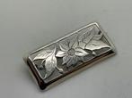 A662 Prachtige zilveren broche bloemen, Sieraden, Tassen en Uiterlijk, Antieke sieraden, Ophalen of Verzenden, Zilver, Broche