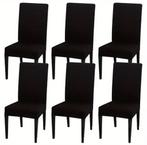 Stoelhoezen, Huis en Inrichting, Stoelen, Zwart, Ophalen of Verzenden, Stof, Vijf, Zes of meer stoelen
