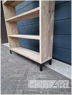 Boekenkast stalen onderframe met steigerhout legplanken, Huis en Inrichting, Kasten | Boekenkasten, Met plank(en), Industrieel landelijk