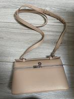 Mooie taupe crossbody tas met zilvere details, Ophalen of Verzenden, Zo goed als nieuw