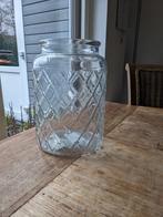 Vaas, transparant glas, diameter 12,5 cm, Overige kleuren, Ophalen of Verzenden, Minder dan 50 cm, Glas