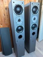 Dynaudio Audience 122 speakers in antraciet, Zo goed als nieuw, 120 watt of meer, Front, Rear of Stereo speakers, Ophalen