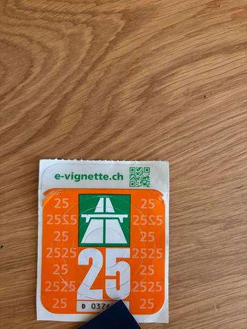 Vignet Zwitserland 2025 beschikbaar voor biedingen