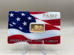 5 gram goud baartje - Statue of Liberty - pamp suisse, Postzegels en Munten, Edelmetalen en Baren, Ophalen of Verzenden, Goud