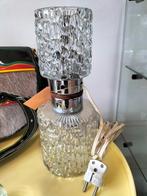 Vintage Glazen Tafellamp space age, Ophalen, Gebruikt, Minder dan 30 watt, Overige typen
