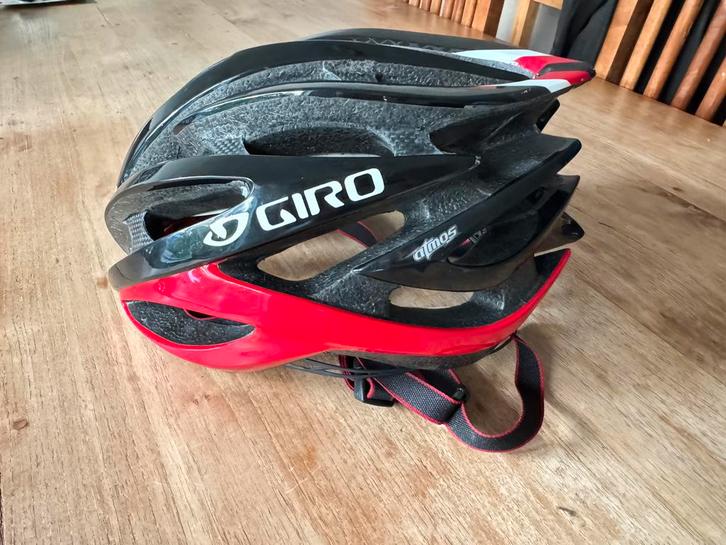 Giro Atmos helm zwart/rood maat L 59-63 cm - als nieuw, Fietsen en Brommers, Fietsaccessoires | Fietshelmen, Zo goed als nieuw