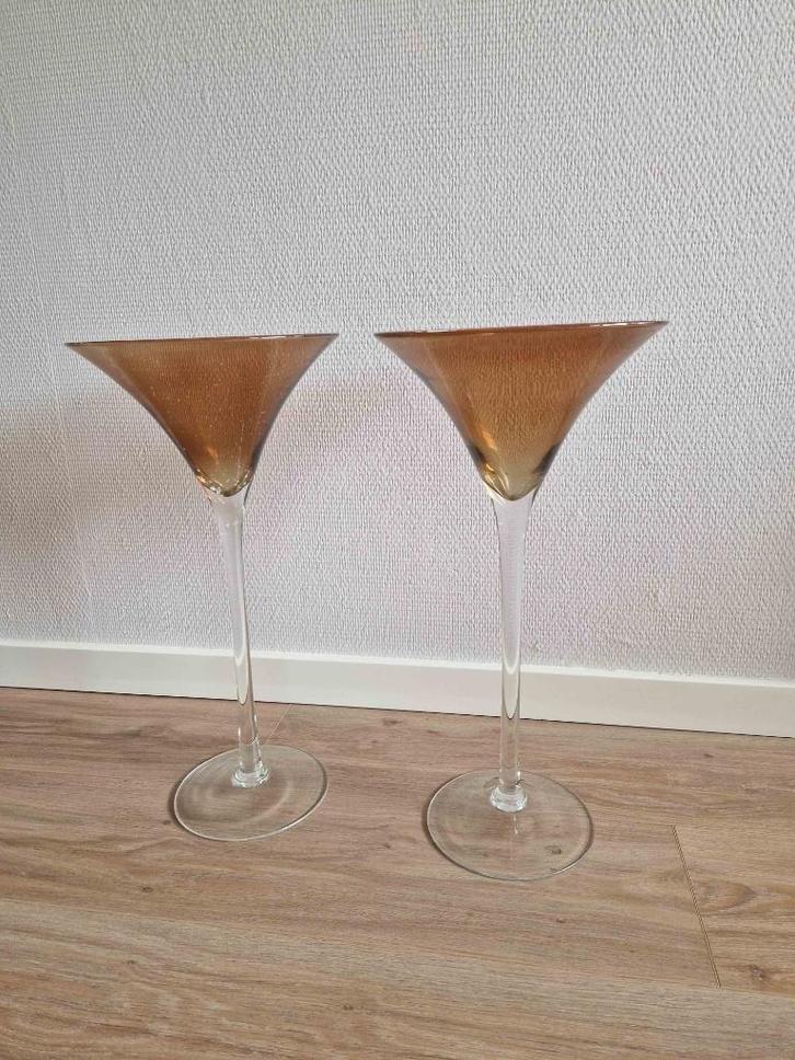 Plantschalen, Huis en Inrichting, Woonaccessoires | Schalen en Manden, Gebruikt, Schaal, Rond, Glas, Ophalen of Verzenden
