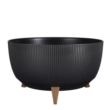 Bloempot op Poten Zwart – Ø47 x H22 cm – Gerecycled K beschikbaar voor biedingen