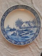 Delftsblauwe bord winterlandschap, Ophalen of Verzenden