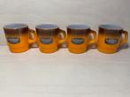 Vier vintage Anchor Hawking Orange-mokken Hotcémel, Huis en Inrichting, Keuken | Servies, Ophalen of Verzenden, Glas, Overige stijlen