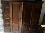 Houten kast met deuren en lades, Ophalen, Gebruikt, 100 tot 150 cm, Met lade(s)