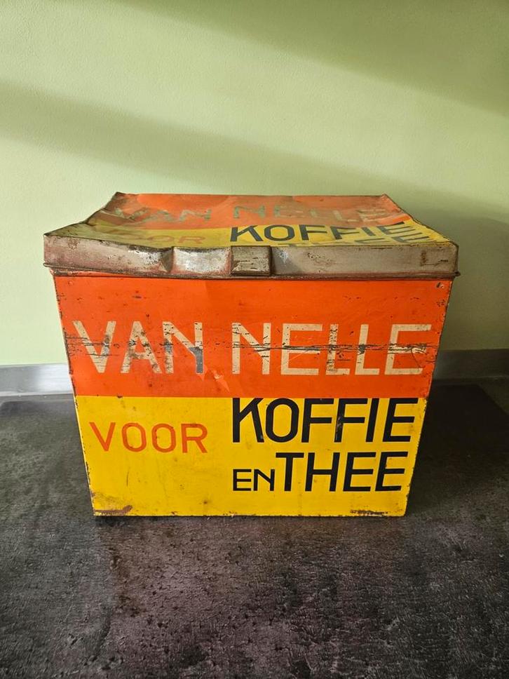 Vintage Van Nelle Winkelblik, Antiek en Kunst, Antiek | Wandborden en Tegels, Ophalen of Verzenden
