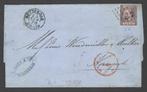 Nederland Nr 11A I op Brief van Rotterdam naar New York, Postzegels en Munten, Brieven en Enveloppen | Nederland, Ophalen of Verzenden
