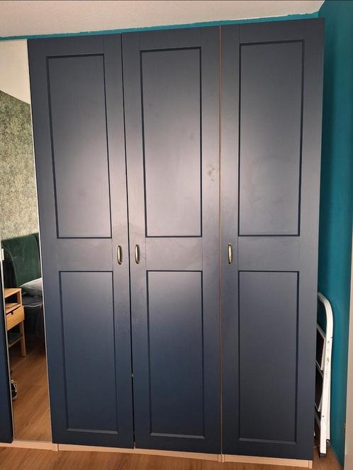 Grimo kastdeur donkerblauw voor op PAX kast, 50x195cm, Huis en Inrichting, Kasten | Kledingkasten, Zo goed als nieuw, 200 cm of meer