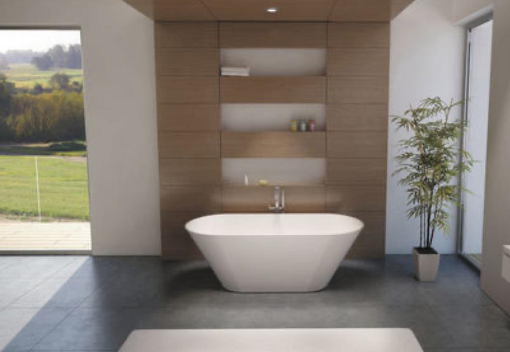 Riho Barcelona vrijstaand bad 170x70cm Solid Surface mat wit, Ophalen, Riho, Nieuw, Bad