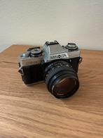 Minolta XG-M + Pentax AF200S Flitser - Analoge Camera, Audio, Tv en Foto, Fotocamera's Analoog, Ophalen of Verzenden, Gebruikt