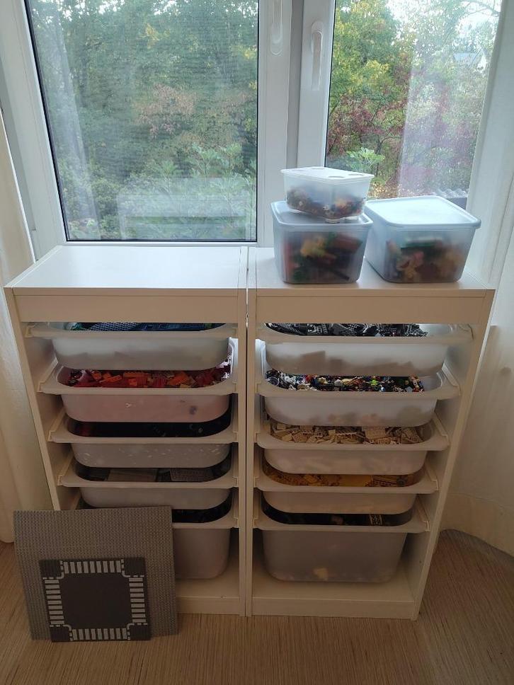 Lego verzameling + kast (2x Trofast, ikea), Kinderen en Baby's, Speelgoed | Duplo en Lego, Gebruikt, Lego, Losse stenen, Ophalen