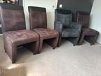 Eetkamerstoelen op wieltjes, Huis en Inrichting, Ophalen, Gebruikt, Kunststof, Vier