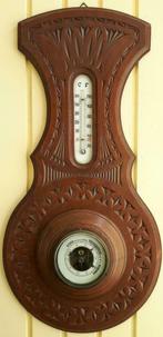 Hollandse kerfsnede baro/thermometer, Antiek en Kunst, Antiek | Klokken, Ophalen of Verzenden