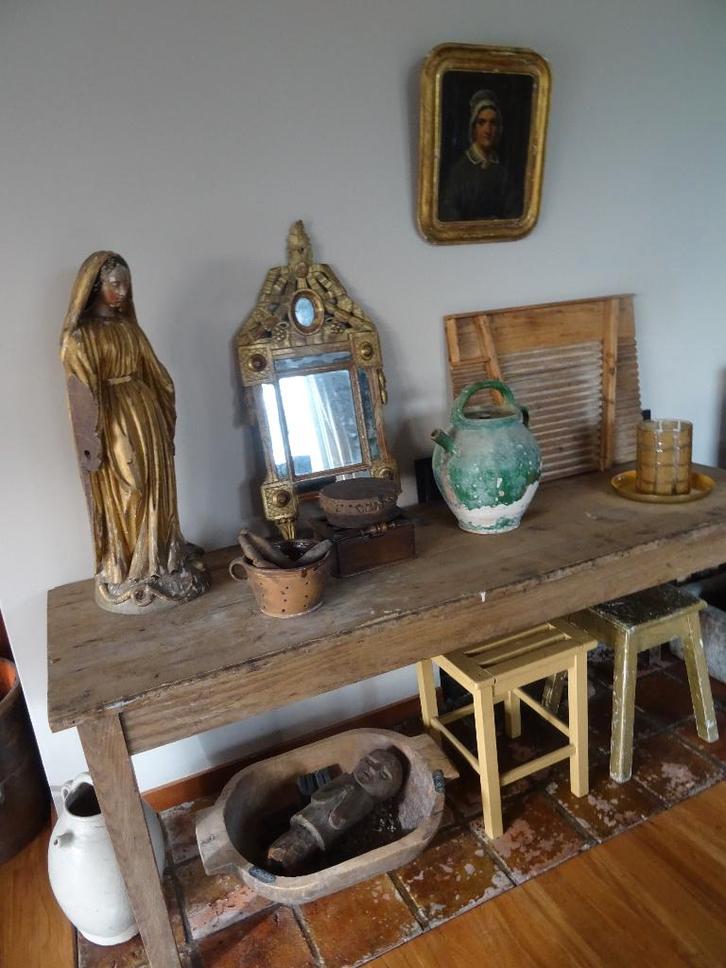 antieke smalle Franse tafel / sidetable, Antiek en Kunst, Antiek | Meubels | Tafels, Ophalen