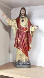 424 Mooie groot Heilig Hartbeeld van Gips, Ophalen of Verzenden, Zo goed als nieuw, Beeld(je), Christendom | Katholiek