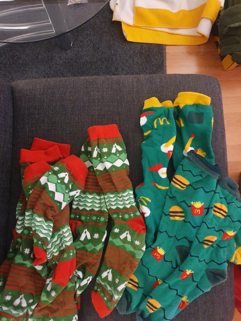 Mcdonalds sokken (wel gedragen), Ophalen, Overige kleuren, McDonalds, Maat 39 t/m 42