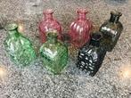 6 decoratieve flesjes, hoogte 14cm, Overige kleuren, Ophalen of Verzenden, Minder dan 50 cm, Glas