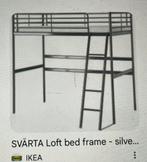 Ikea svarta hoogslaper met bureau, Huis en Inrichting, Slaapkamer | Stapelbedden en Hoogslapers, Ophalen, Gebruikt, Eenpersoons