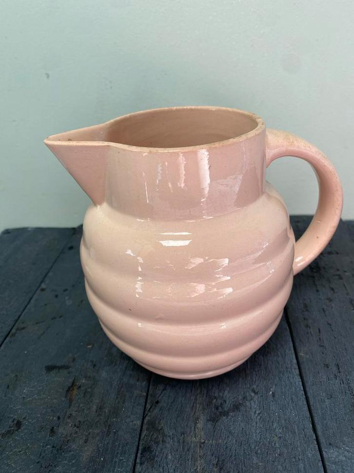 Oude Roze Kan Digoin Sarreguemines, Antiek en Kunst, Curiosa en Brocante, Ophalen of Verzenden