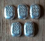 5x 10 gram zilver .999, Ophalen of Verzenden, Zilver