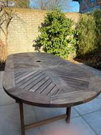 Uitschuifbare Teakhouten Tuin Tafel - 120/180cm, Ophalen, Gebruikt, Rechthoekig, Teakhout