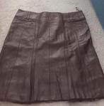 Zeer zacht leren plooirok Arma women donker  bruin., Kleding | Dames, Rokken, Bruin, Maat 42/44 (L), Ophalen of Verzenden, Zo goed als nieuw