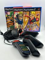 Playstation 2 - Buzz! met controlers, Puzzel en Educatief, Gebruikt, Ophalen of Verzenden, 3 spelers of meer