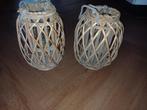2 windlichten, Ophalen of Verzenden, Zo goed als nieuw, Hout