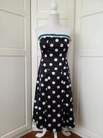 Only nieuwe zwarte strapless polkadot kerst jurk L (of M), Only, Zwart, Maat 42/44 (L), Nieuw