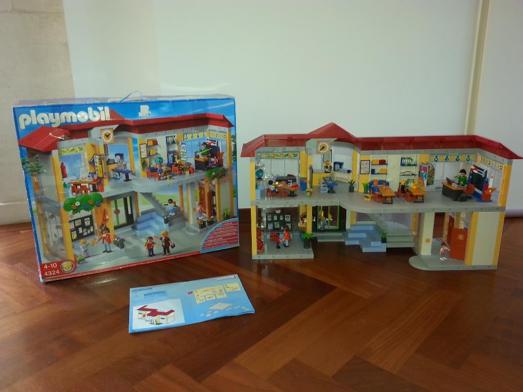 Playmobil complete school 4324 + originele doos, Ophalen of Verzenden, Zo goed als nieuw, Complete set