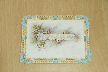 Antieke ansichtkaart De beste Wenschen kaart bloemen 1915 beschikbaar voor biedingen