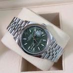 Rolex Datejust 36 green Palm Dial - Full Set, Staal, Polshorloge, Ophalen of Verzenden, Zo goed als nieuw