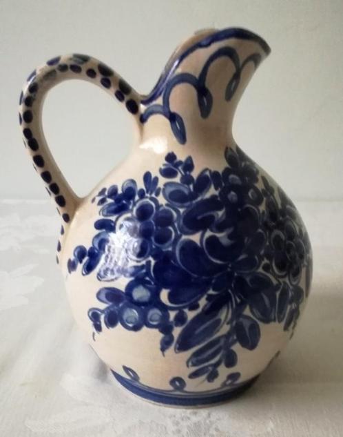 Siervaas vaas voorzien blauw bloem motief, Huis en Inrichting, Woonaccessoires | Vazen, Zo goed als nieuw, Blauw, Minder dan 50 cm