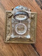 Antieke Inktpot met Kristallen Reservoir met zilver, Ophalen