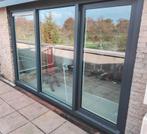 Groot kunststofkozijn 2xvastglas,vlak en 1 draaikiepdeur, Doe-het-zelf en Verbouw, Kozijnen en Schuifpuien, Ophalen, Kunststof