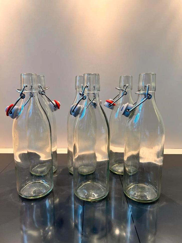 6 Weck Flessen met Beugel Dop - 0,5L, Huis en Inrichting, Keuken | Keukenbenodigdheden, Zo goed als nieuw, Ophalen